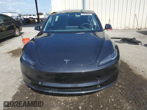 2024 Tesla Model 3 with VIN 5YJ3E1EA8RF868400, listed as a Copart auction lot 51835605 with 2,583 mi miles and Salvage Title. Bid and sale history available at carsss.com. Image 5.
