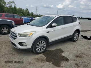 2017 Ford Escape Titanium with VIN 1FMCU0J93HUE01850, listed as a Copart auction lot 56075855 with 116,280 mi miles and Clean Title. Bid and sale history available at DreamBid. Image 1.