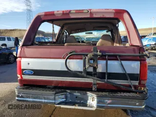 1996 Ford Bronco Custom with VIN 1FMEU15HXTLA00505, listed as a Copart auction lot 48621395 with 178,614 mi miles and Salvage Title. Bid and sale history available at DreamBid. Image 6.
