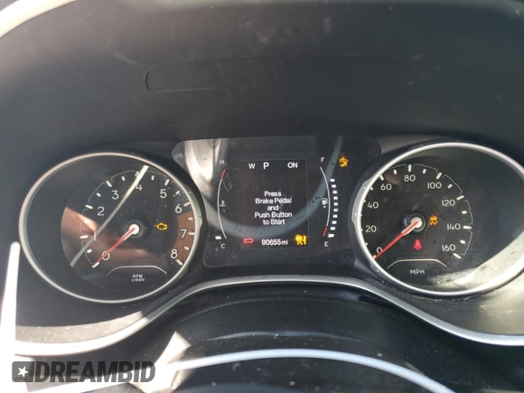 2020 Jeep Compass Latitude with VIN 3C4NJCBB9LT258897, listed as a Copart auction lot 44641235 with 90,655 mi miles and Salvage Title. Bid and sale history available at carsss.com. Image 9.
