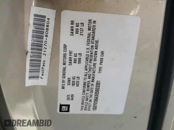 2006 Cadillac XLR z VIN 1G6YV36AX65603381, wystawiony jako Copart lot #77526894 z przebiegiem Nie podano mil oraz Nie do naprawy. Historia ofert i sprzedaży dostępna na DreamBid. Obrazek 13.
