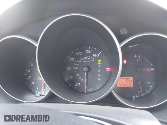 2006 Mazda Mazda3 i with VIN JM1BK12G861534885, listed as a IAAI auction lot 39860656 with 203,722 mi miles. Bid and sale history available at carsss.com. Image 7.