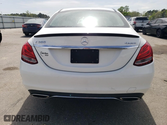 2016 Mercedes-Benz C 300 with VIN 55SWF4JB7GU123854, listed as a Copart auction lot 51406895 with 151,422 mi miles and Salvage Title. Bid and sale history available at carsss.com. Image 6.