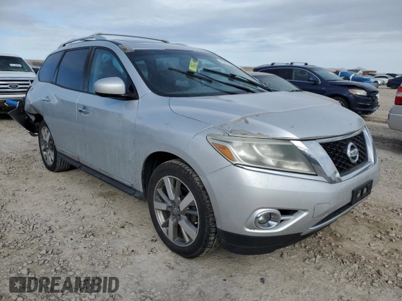 2013 Nissan Pathfinder Platinum with VIN 5N1AR2MM6DC633332, listed as a Copart auction lot 47491855 with 157,924 mi miles and Salvage Title. Bid and sale history available at carsss.com. Image 4.