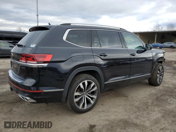 2023 Volkswagen Atlas SEL Premium R-Line with VIN 1V2FR2CA5PC552133, listed as a Copart auction lot 47933765 with 19,564 mi miles and Salvage title. Bid and sale history available at DreamBid. Image 3.