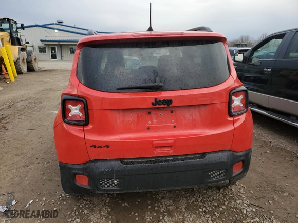 2018 Jeep Renegade Latitude with VIN ZACCJBBB3JPG80041, listed as a Copart auction lot 49320205 with 92,753 mi miles and Salvage Title. Bid and sale history available at carsss.com. Image 6.
