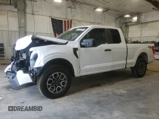 2023 Ford F-150 XL with VIN 1FTEX1EP5PFA81923, listed as a Copart auction lot 59763355 with 21,902 mi miles and Salvage title. Bid and sale history available at DreamBid. Image 1.