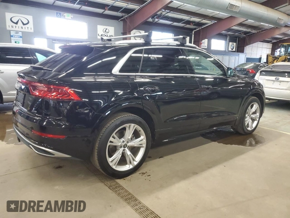 2021 Audi Q8 Premium Plus with VIN WA1BVAF15MD035173, listed as a Copart auction lot 42210225 with 55,389 mi miles and Clean Title. Bid and sale history available at carsss.com. Image 3.
