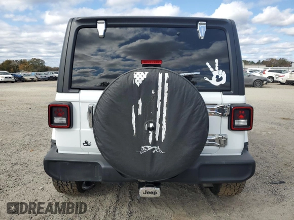 2021 Jeep Wrangler Sport S with VIN 1C4GJXAN4MW586431, listed as a Copart auction lot 79587694 with 30,013 mi miles and Salvage Title. Bid and sale history available at DreamBid. Image 6.