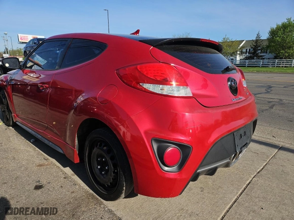 2013 Hyundai Veloster Turbo w/Black Int with VIN KMHTC6AE4DU142055, listed as a Copart auction lot 54666655 with 110,777 mi miles and Clean Title. Bid and sale history available at carsss.com. Image 3.