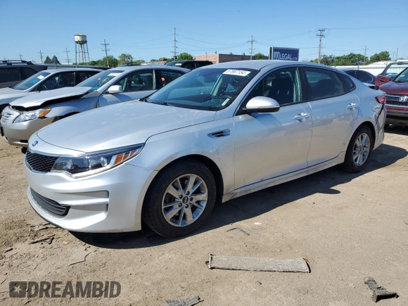 2018 Kia Optima S with VIN 5XXGT4L34JG236752, listed as a Copart auction lot 57867154 with 174,484 mi miles and Non repairable. Bid and sale history available at DreamBid. Image 1.