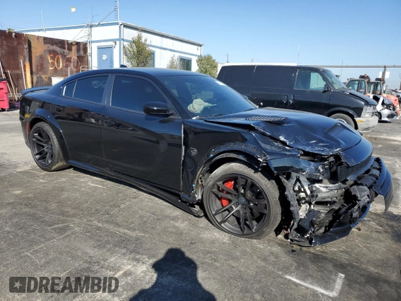 2023 Dodge Charger SRT Hellcat Widebody Jailbreak with VIN 2C3CDXL92PH626230, listed as a Copart auction lot 47018835 with 5,199 mi miles and Salvage Title. Bid and sale history available at carsss.com. Image 4.