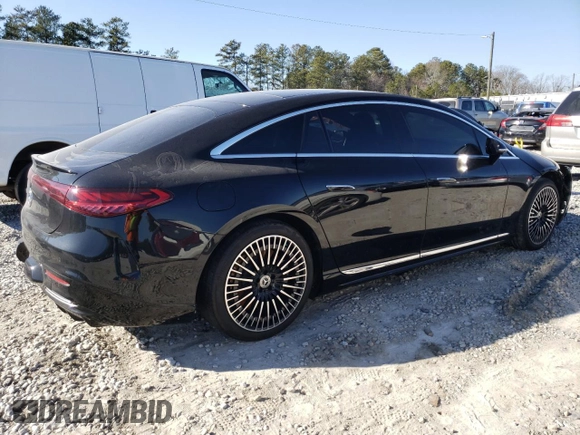 2022 Mercedes-Benz EQS with VIN W1KCG2DB5NA010482, listed as a Copart auction lot 40247144 with 0 mi miles and Non Repairable. Bid and sale history available at carsss.com. Image 3.