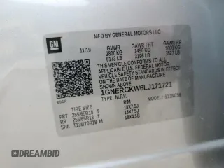 2020 Chevrolet Traverse LT Cloth with VIN 1GNERGKW6LJ171721, listed as a Copart auction lot 54342765 with 73,481 mi miles and Salvage Title. Bid and sale history available at carsss.com. Image 13.