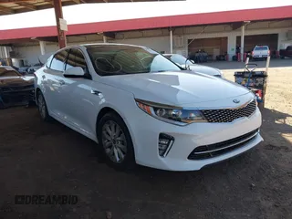 2018 Kia Optima LX with VIN 5XXGT4L38JG247009, listed as a IAAI auction lot 42081303 with 95,507 mi miles and . Bid and sale history available at carsss.com. Image 1.