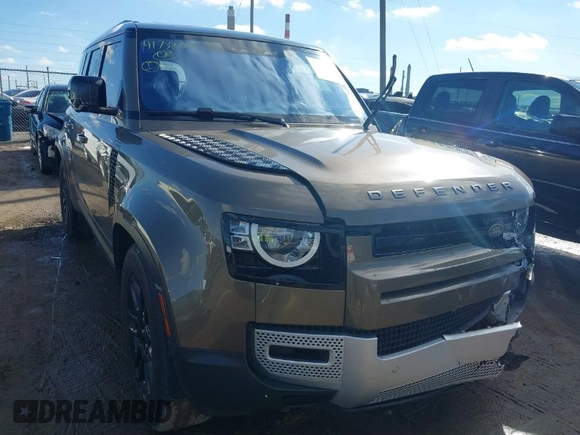 2021 Land Rover Defender S with VIN SALEJERX5M2041372, listed as a IAAI auction lot 41732008 with 62,233 mi miles and . Bid and sale history available at DreamBid. Image 1.