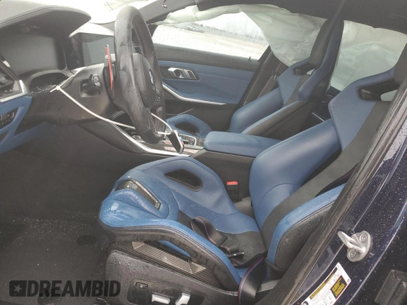 2022 BMW M3 Competition xDrive z VIN WBS43AY00NFM14007, wystawiony jako Copart lot #44983285 z przebiegiem Nie podano mil oraz Szkoda całkowita • Salvage title. Historia ofert i sprzedaży dostępna na DreamBid. Obrazek 7.