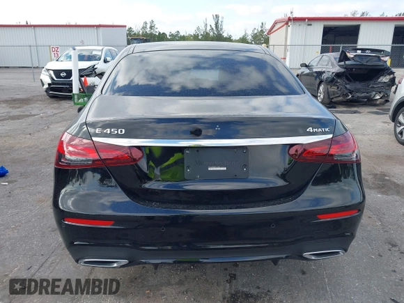 2023 Mercedes-Benz E 450 with VIN W1KZF5KB2PB157406, listed as a IAAI auction lot 42075910 with 18,507 mi miles and . Bid and sale history available at DreamBid. Image 17.