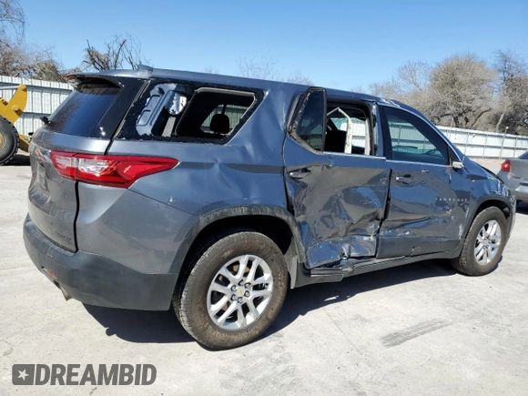 2021 Chevrolet Traverse LS with VIN 1GNERFKW0MJ212971, listed as a Copart auction lot 46793925 with 63,238 mi miles and Salvage Title. Bid and sale history available at carsss.com. Image 3.