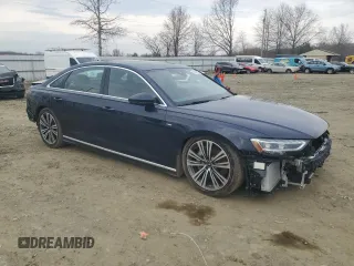 2023 Audi A8 with VIN WAULDAF82PN013573, listed as a Copart auction lot 50366135 with 36,583 mi miles and Salvage Title. Bid and sale history available at carsss.com. Image 4.