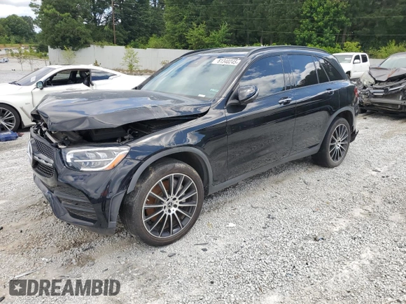 2022 Mercedes-Benz GLC 300 with VIN W1N0G8DB7NV360567, listed as a Copart auction lot 61340245 with 66,170 mi miles and Clean title. Bid and sale history available at DreamBid. Image 1.