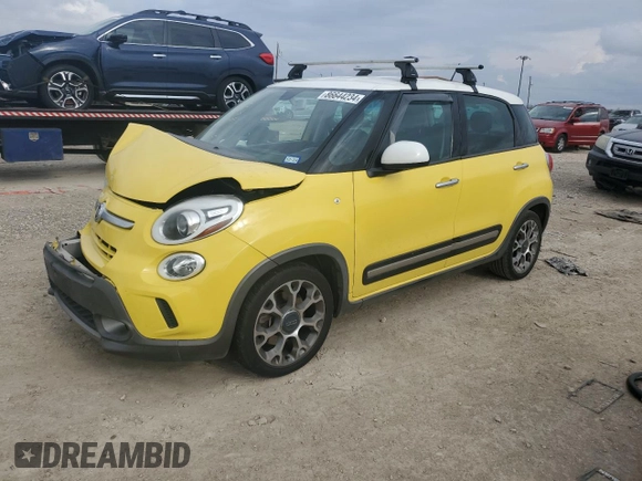 2014 FIAT 500L Trekking with VIN ZFBCFADH3EZ004146, listed as a Copart auction lot 86644234 with Not Provided miles and Salvage Title. Bid and sale history available at DreamBid. Image 1.