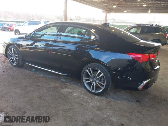 2020 Acura TLX w/Technology Pkg with VIN 19UUB2F41LA005077, listed as a IAAI auction lot 41817342 with 43,305 mi miles. Bid and sale history available at carsss.com. Image 3.