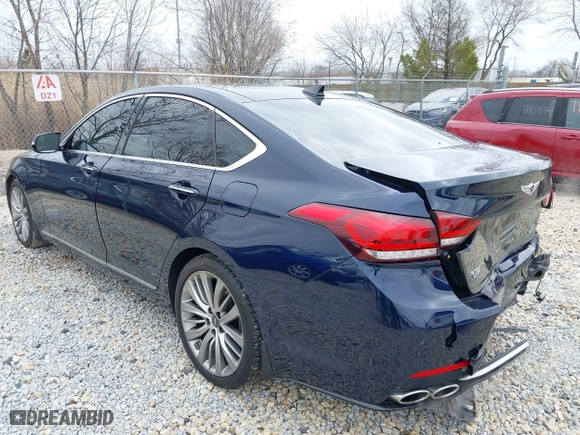 2018 Genesis G80 5.0L Ultimate with VIN KMHGN4JF1JU265669, listed as a IAAI auction lot 41919898 with 54,198 mi miles. Bid and sale history available at carsss.com. Image 3.