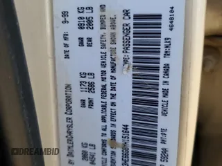 2000 Chrysler 300M M z VIN 2C3HE66G8YH151644, wystawiony jako Copart lot #77418134 z przebiegiem 162 006 mil mil oraz Szkoda całkowita • Salvage title. Historia ofert i sprzedaży dostępna na DreamBid. Obrazek 12.