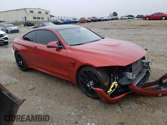 2020 BMW M4 with VIN WBS4Y9C07LFJ12184, listed as a Copart auction lot 49151884 with 19,609 mi miles and Salvage Title. Bid and sale history available at carsss.com. Image 4.