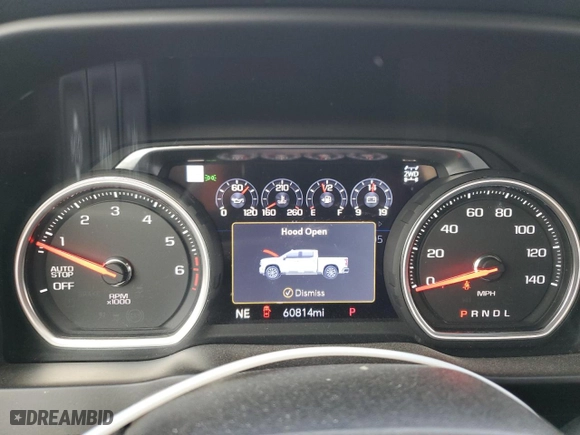 2019 Chevrolet Silverado 1500 LTZ with VIN 1GCRYGED4KZ282341, listed as a Copart auction lot 87310784 with 60,814 mi miles and Salvage Title. Bid and sale history available at carsss.com. Image 9.