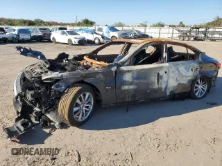 2017 Infiniti Q50 3.0t Premium with VIN JN1EV7AP5HM732109, listed as a Copart auction lot 46980945 with 0 mi miles and Non Repairable. Bid and sale history available at carsss.com. Image 1.