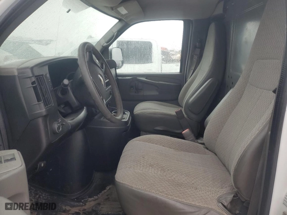 2011 Chevrolet Express Cargo Van with VIN 1GCWGFCA5B1134674, listed as a Copart auction lot 43206995 with 0 mi miles and Clean Title. Bid and sale history available at carsss.com. Image 7.