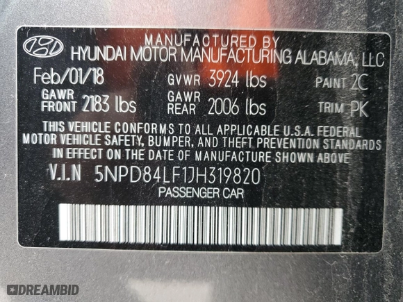 2018 Hyundai Elantra SEL with VIN 5NPD84LF1JH319820, listed as a Copart auction lot 45354655 with 101,723 mi miles and Salvage Title. Bid and sale history available at carsss.com. Image 13.