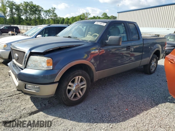 2005 Ford F-150 XLT with VIN 1FTPX12555NA08341, listed as a Copart auction lot 55214075 with 182,059 mi miles and Salvage title. Bid and sale history available at DreamBid. Image 1.