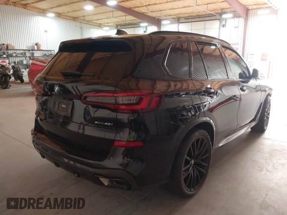 2023 BMW X5 xDrive40i with VIN 5UXCR6C07P9P99054, listed as a IAAI auction lot 42077507 with 18,605 mi miles and . Bid and sale history available at DreamBid. Image 4.