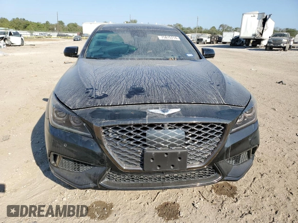 2019 Genesis G80 Sport with VIN KMHGN4JB6KU289917, listed as a Copart auction lot 75815714 with 45,346 mi miles and Salvage Title. Bid and sale history available at DreamBid. Image 5.