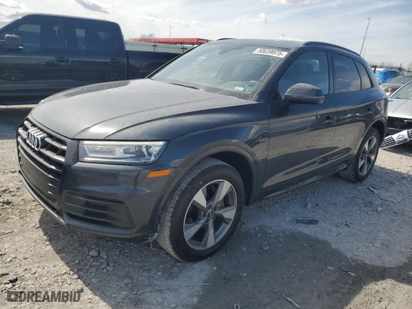 2020 Audi Q5 Premium with VIN WA1ANAFY6L2112006, listed as a Copart auction lot 50639975 with 40,909 mi miles and Salvage Title. Bid and sale history available at carsss.com. Image 1.