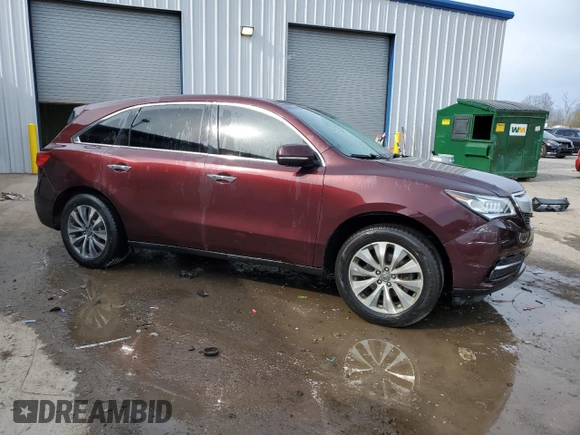 2016 Acura MDX w/Tech with VIN 5FRYD4H40GB044046, listed as a Copart auction lot 54181475 with 167,682 mi miles and Salvage Title. Bid and sale history available at carsss.com. Image 4.