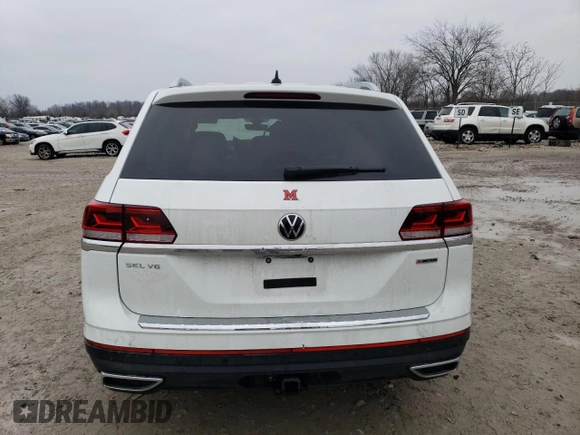 2022 Volkswagen Atlas SEL with VIN 1V2BR2CA6NC512106, listed as a Copart auction lot 85214154 with 53,931 mi miles and Salvage title. Bid and sale history available at DreamBid. Image 6.