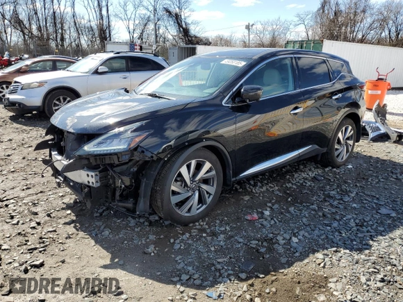 2021 Nissan Murano SL with VIN 5N1AZ2CS9MC115859, listed as a Copart auction lot 49058185 with 17,802 mi miles and Salvage Title. Bid and sale history available at DreamBid. Image 1.