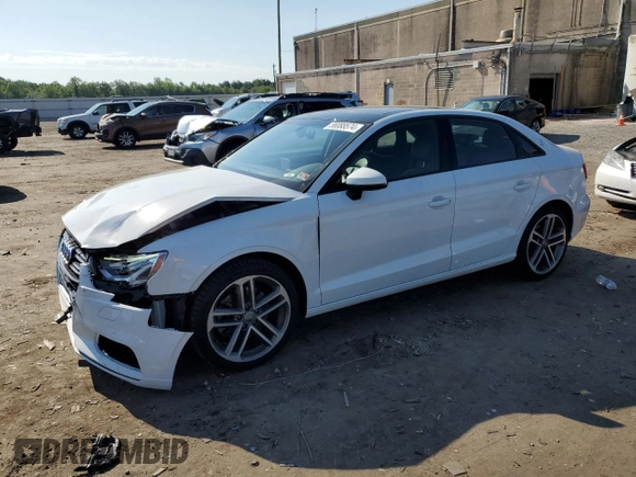 2017 Audi A3 Sedan Premium with VIN WAUB8GFF0H1018619, listed as a Copart auction lot 56088574 with 69,651 mi miles. Bid and sale history available at carsss.com. Image 1.