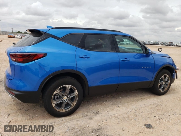 2024 Chevrolet Blazer LT with VIN 3GNKBDR43RS191474, listed as a Copart auction lot 60072544 with 2,558 mi miles and Salvage title. Bid and sale history available at DreamBid. Image 3.