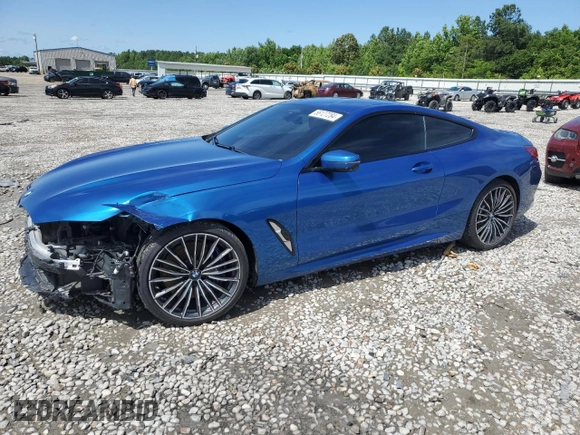 2020 BMW 8 Series 840i with VIN WBAAE2C04LCD19661, listed as a Copart auction lot 56127284 with 63,542 mi miles and Clean Title. Bid and sale history available at carsss.com. Image 1.