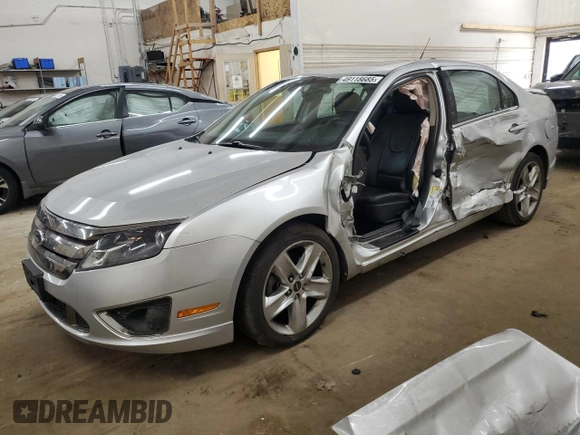 2012 Ford Fusion SPORT with VIN 3FAHP0KCXCR411759, listed as a Copart auction lot 49118685 with 81,252 mi miles and Salvage Title. Bid and sale history available at carsss.com. Image 1.