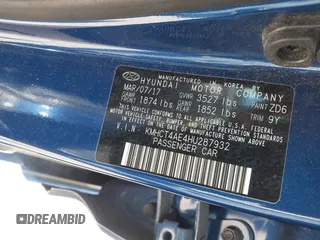 2017 Hyundai Accent SE with VIN KMHCT4AE4HU287932, listed as a IAAI auction lot 41988980 with 118,135 mi miles. Bid and sale history available at carsss.com. Image 9.