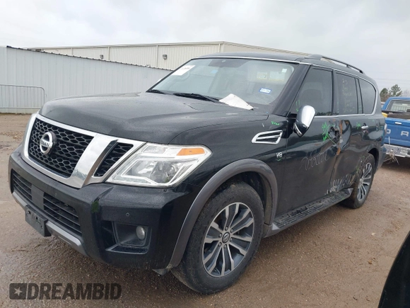 2020 Nissan Armada SL with VIN JN8AY2ND4L9107593, listed as a IAAI auction lot 41538490 with 185,607 mi miles. Bid and sale history available at carsss.com. Image 18.