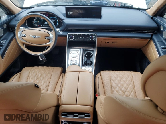 2021 Genesis GV80 with VIN KMUHCESC7MU074980, listed as a Copart auction lot 48499505 with 42,568 mi miles and Salvage Title. Bid and sale history available at DreamBid. Image 8.