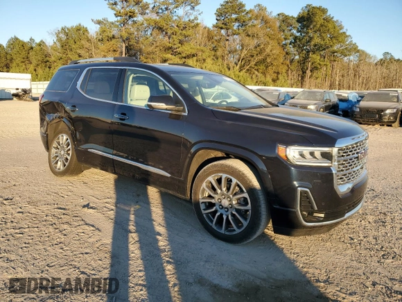 2021 GMC Acadia Denali with VIN 1GKKNPLS5MZ160946, listed as a Copart auction lot 87729605 with 21,450 mi miles and Salvage Title. Bid and sale history available at carsss.com. Image 4.