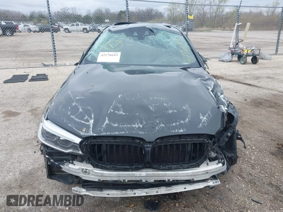 2018 BMW 5 Series M550i xDrive with VIN WBAJB9C56JB286742, listed as a IAAI auction lot 42176643 with 61,445 mi miles and . Bid and sale history available at DreamBid. Image 13.